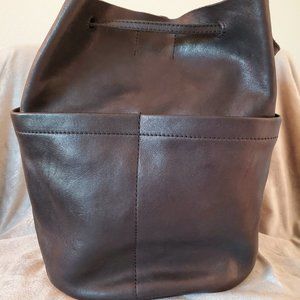 Madewell Black Leather Backpack Bag